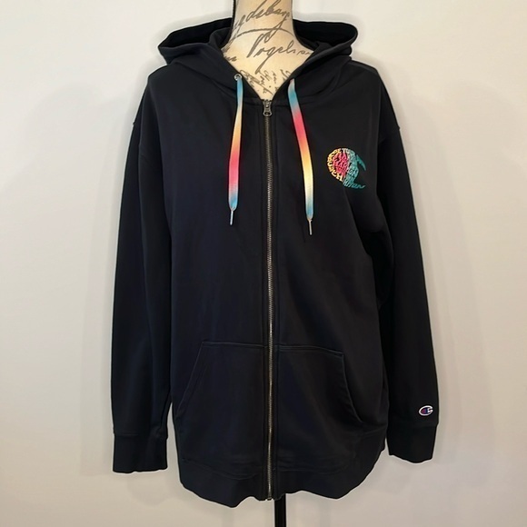 Champion zip front hoodie hooded sweatshirt ‘Be Your Own Champion’ 2X - Picture 1 of 7